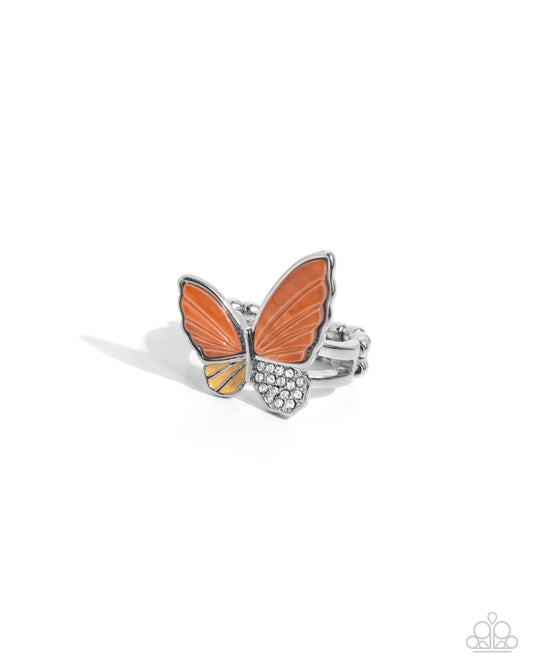 Fluttering Fidelity Orange Ring Paparazzi