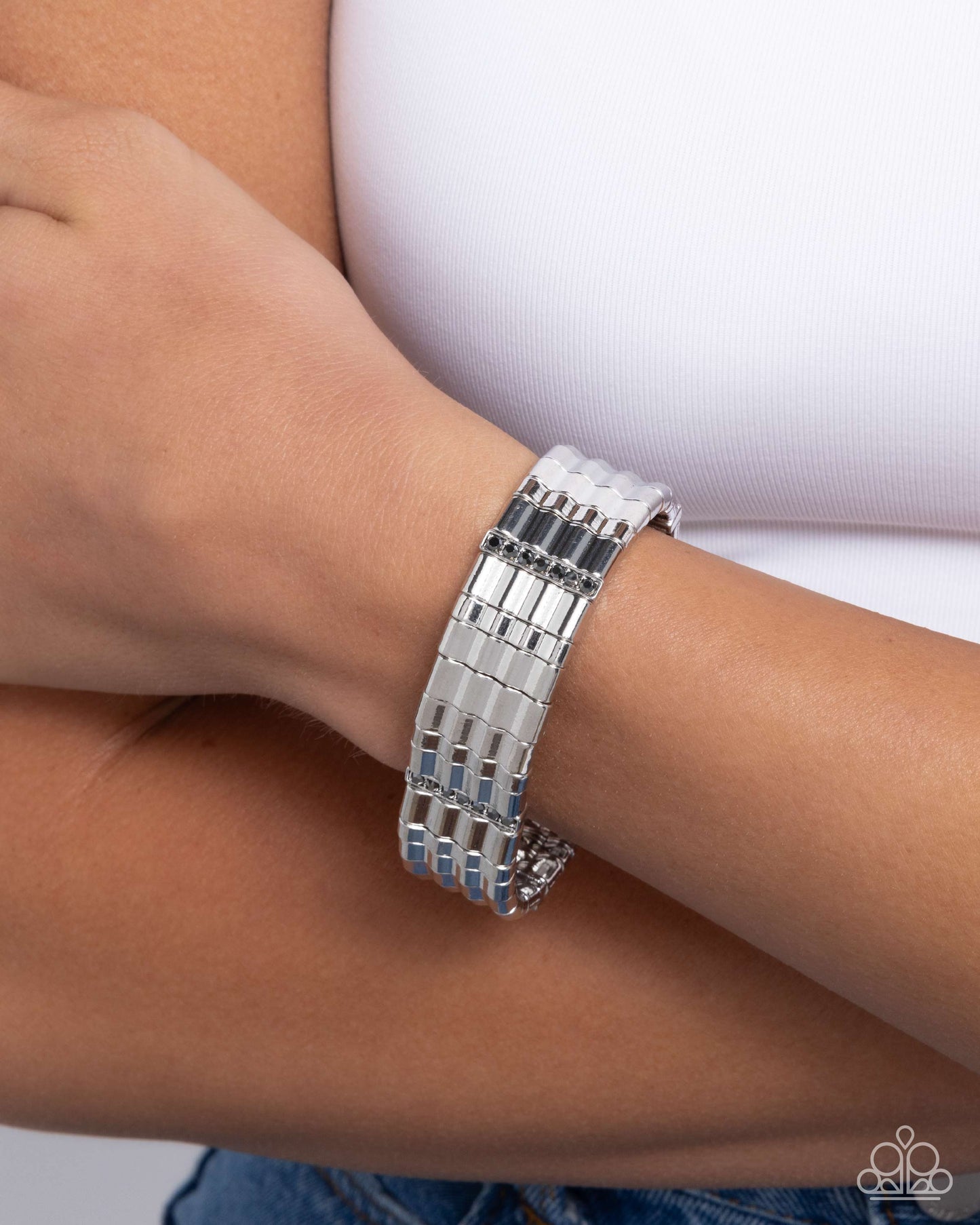 Glistening Getaway Silver Bracelet Paparazzi