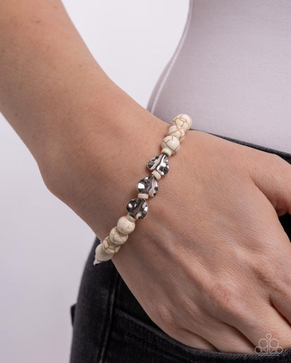 Festival Fling White Bracelet Paparazzi