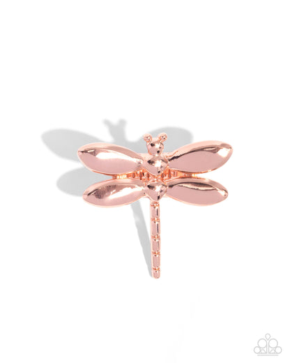 Durable Dragonfly Copper Ring Paparazzi