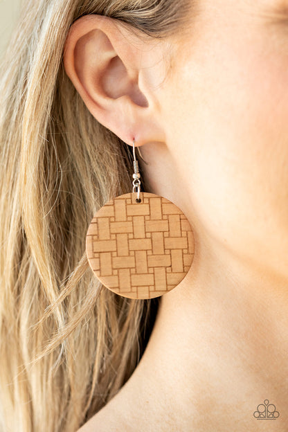 Natural Novelty Brown Earrings Paparazzi