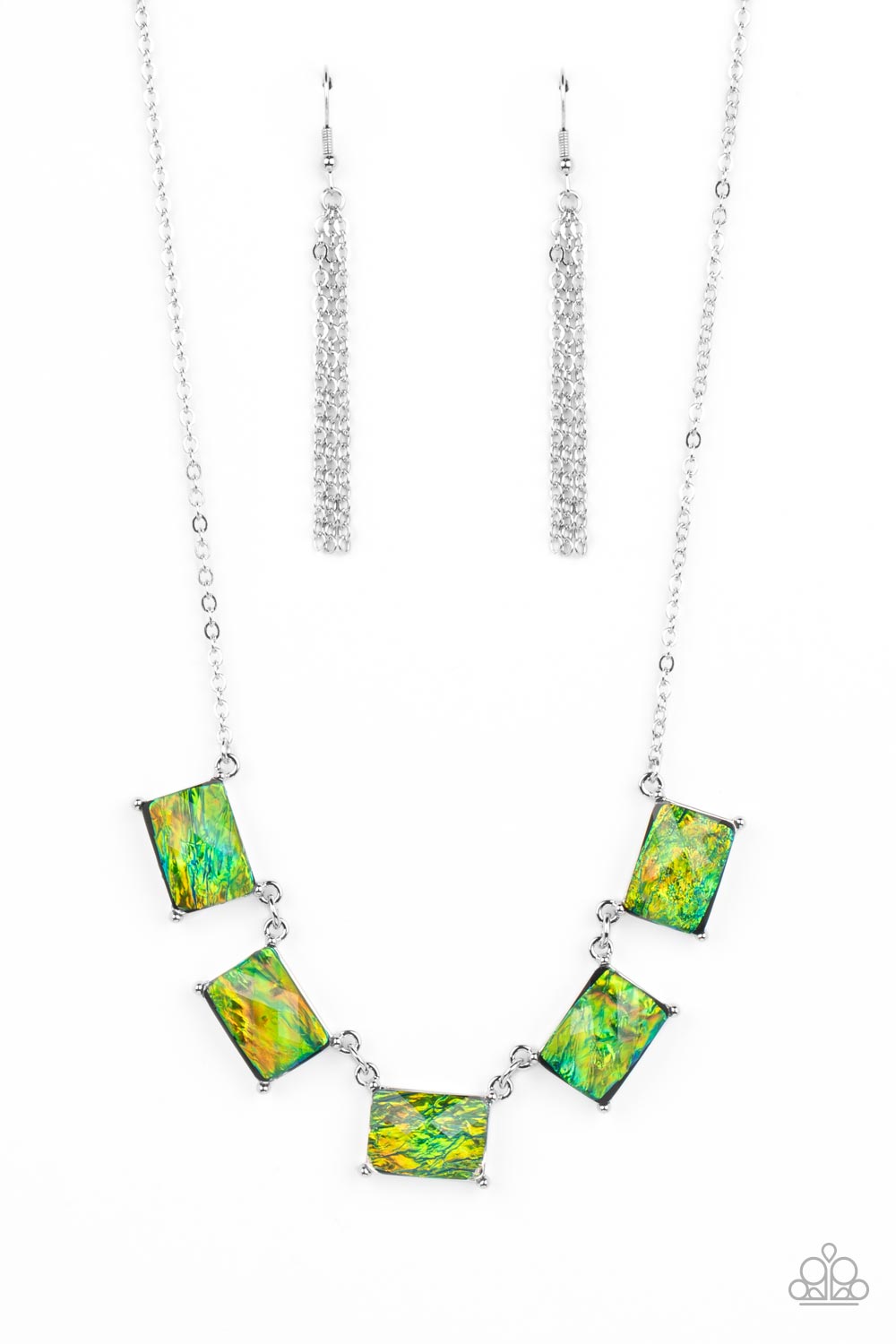 Opalescent Oblivion Green Necklace Paparazzi