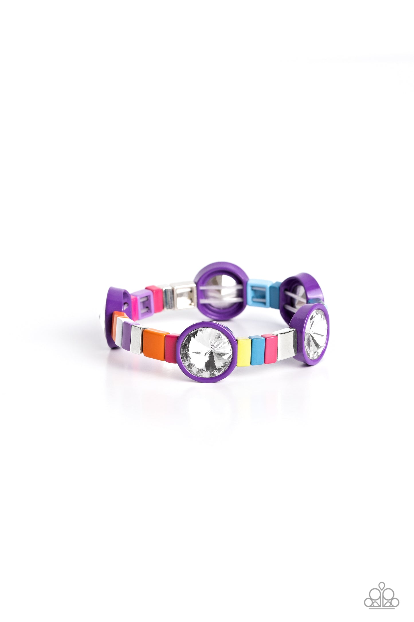 Multicolored Madness Purple Bracelet Paparazzi