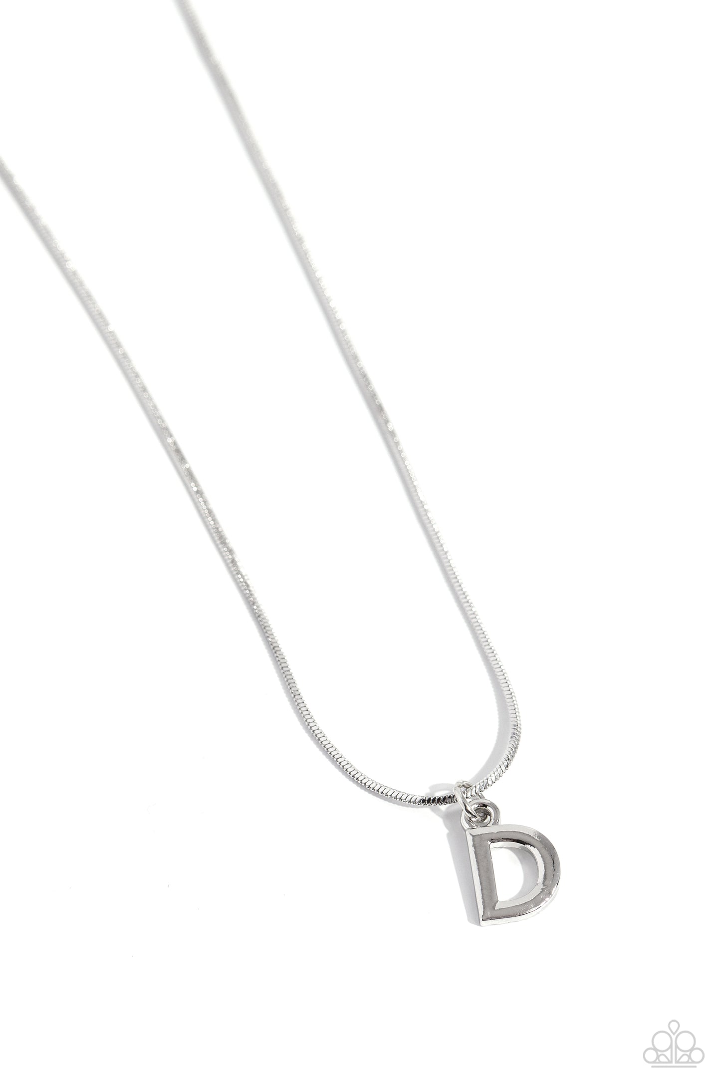 Seize the Initial Silver * D *  Necklace Paparazzi