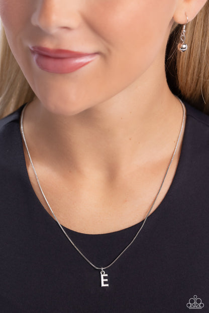 Seize the Initial Silver * E * Necklace Paparazzi