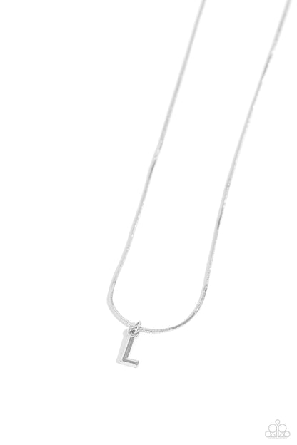 Seize the Initial Silver * L * Necklace Paparazzi