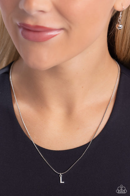 Seize the Initial Silver * L * Necklace Paparazzi