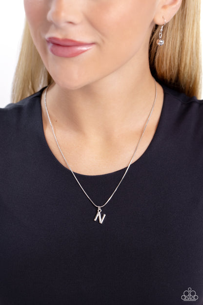 Seize the Initial Silver * N * Necklace Paparazzi