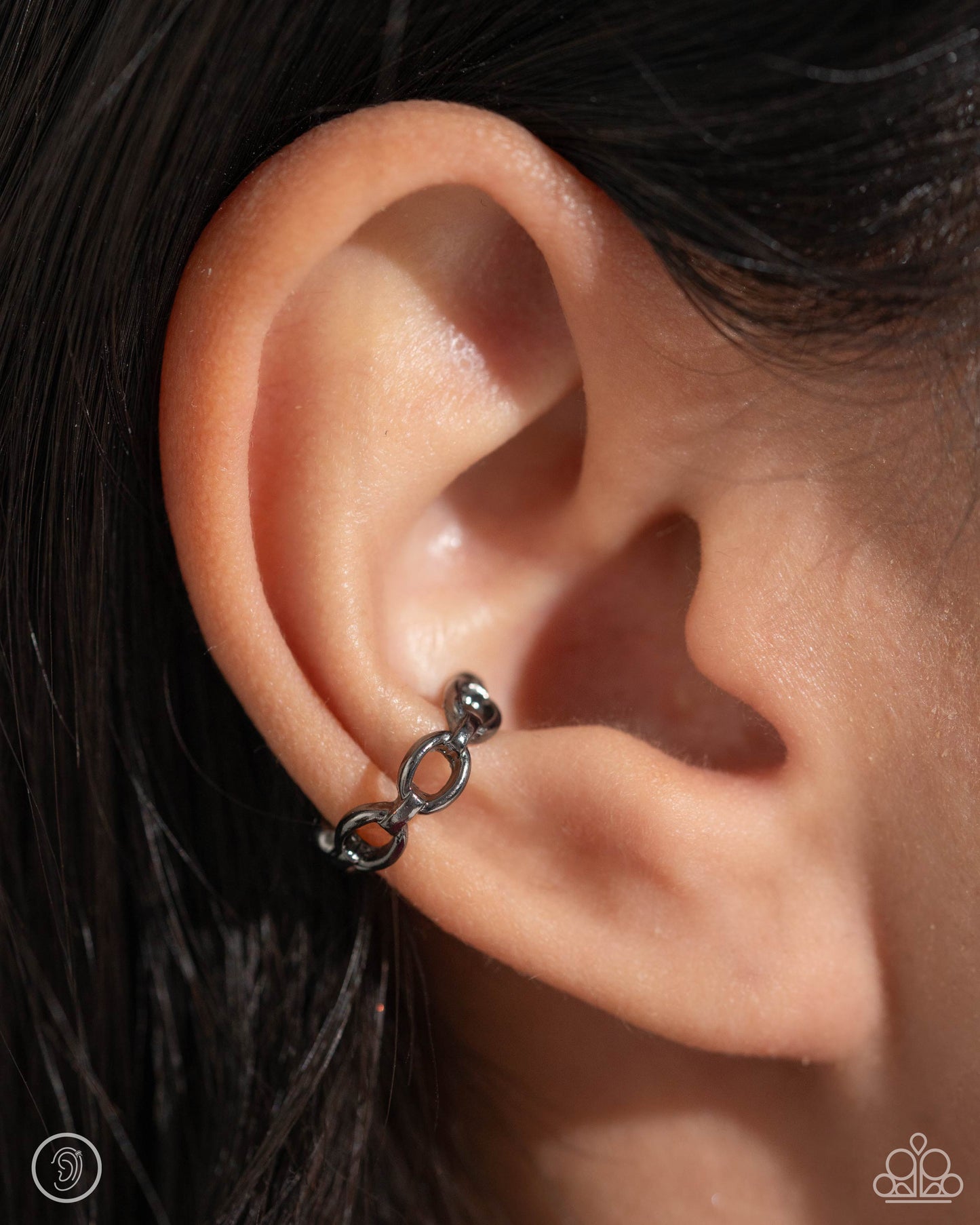 Mandatory Musings Black Ear Cuff Earrings Paparazzi