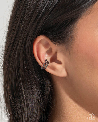 Mandatory Musings Black Ear Cuff Earrings Paparazzi