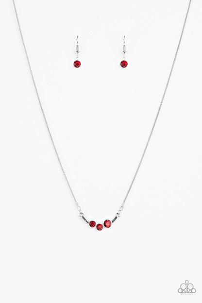 Sparkling Stargazer Red Necklace Paparazzi